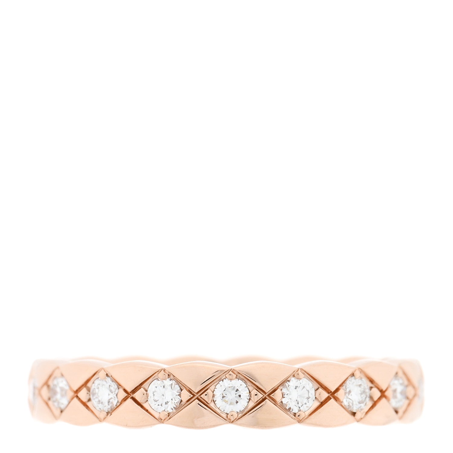 Chanel 18K Beige Gold Diamond Mini Coco Crush Ring 51 5.75 1 of 5