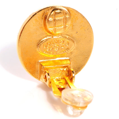 Chanel Clip On Disc Earrings Gold 4 of 5