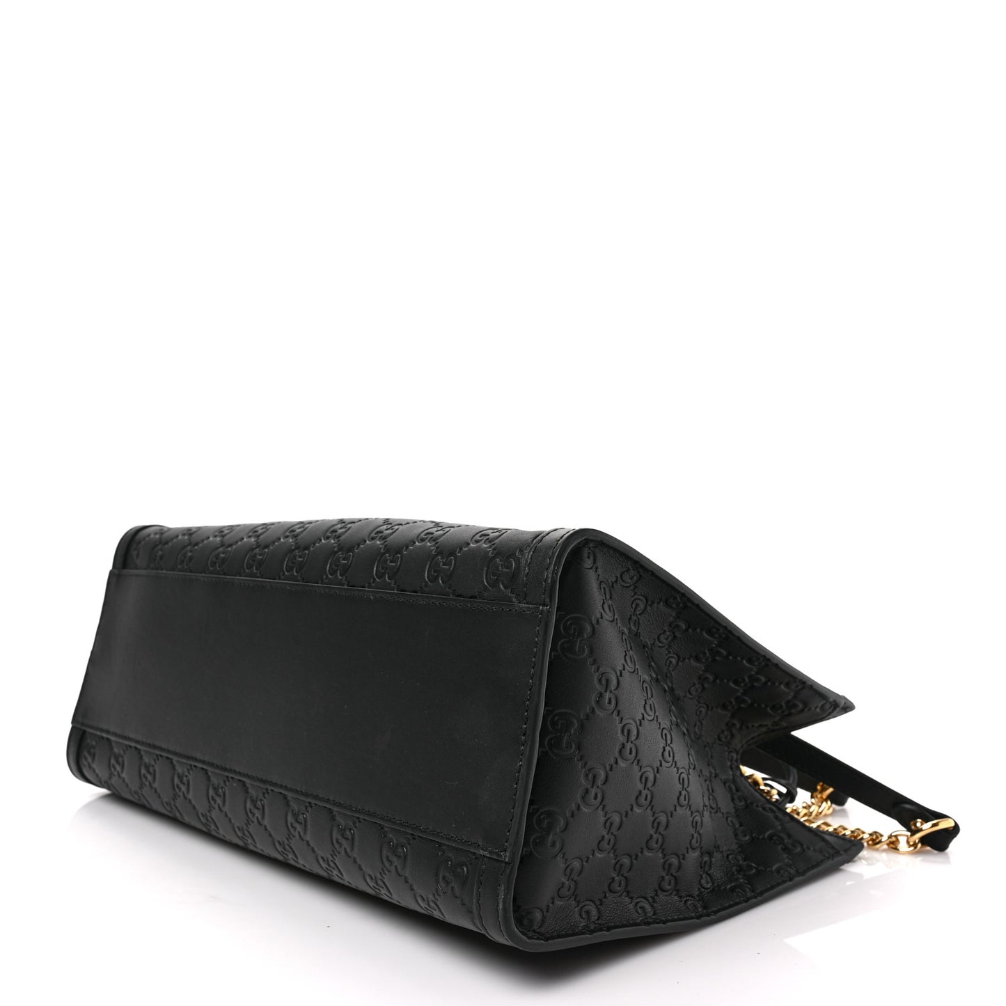 Guccissima Medium Padlock Tote Black