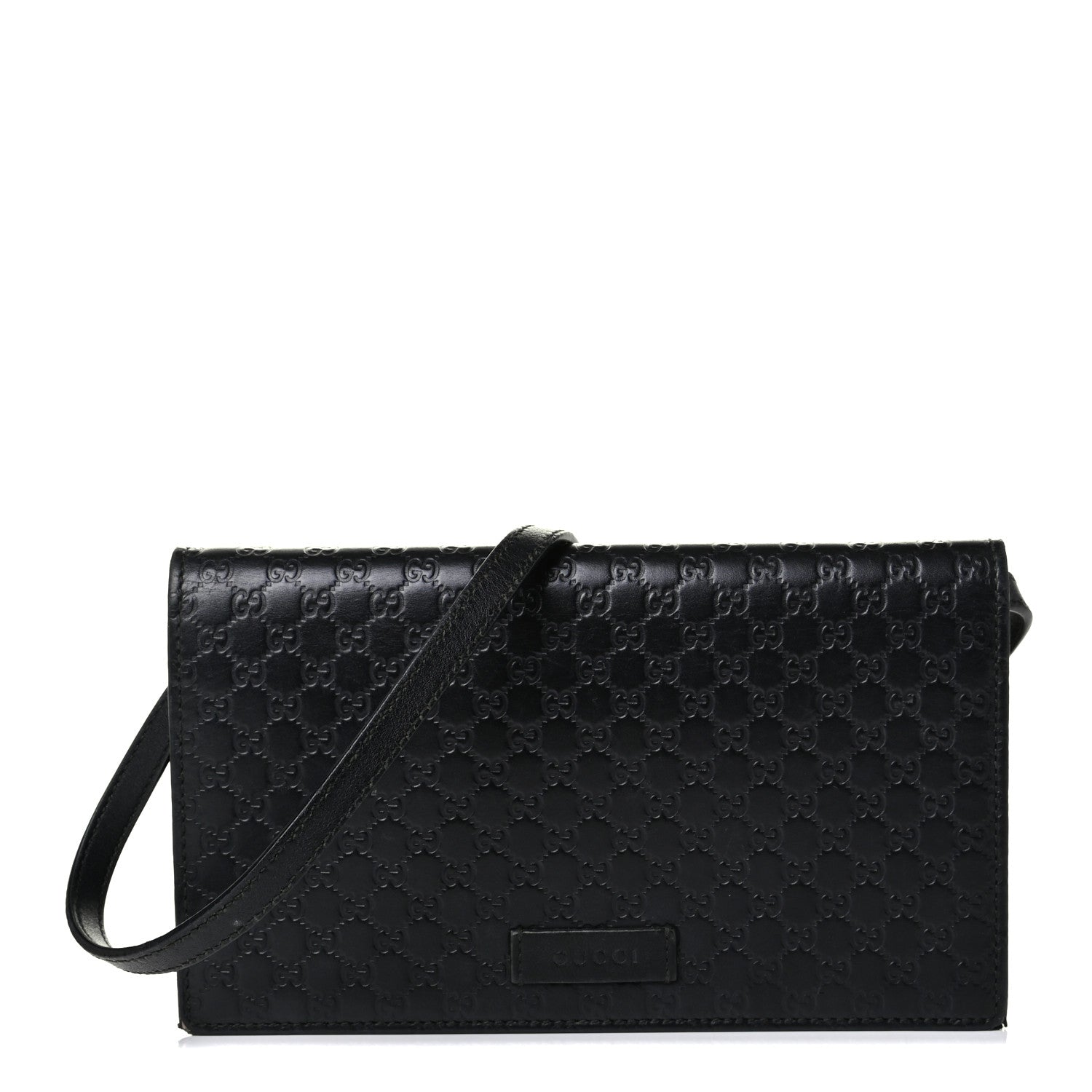 Gucci Microguccissima Crossbody Wallet Black 1 of 8
