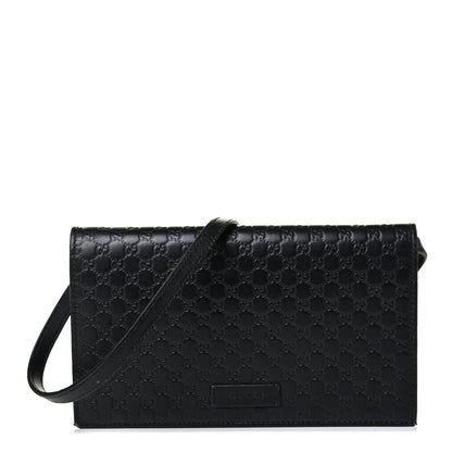Gucci Microguccissima Crossbody Wallet Black 1 of 8