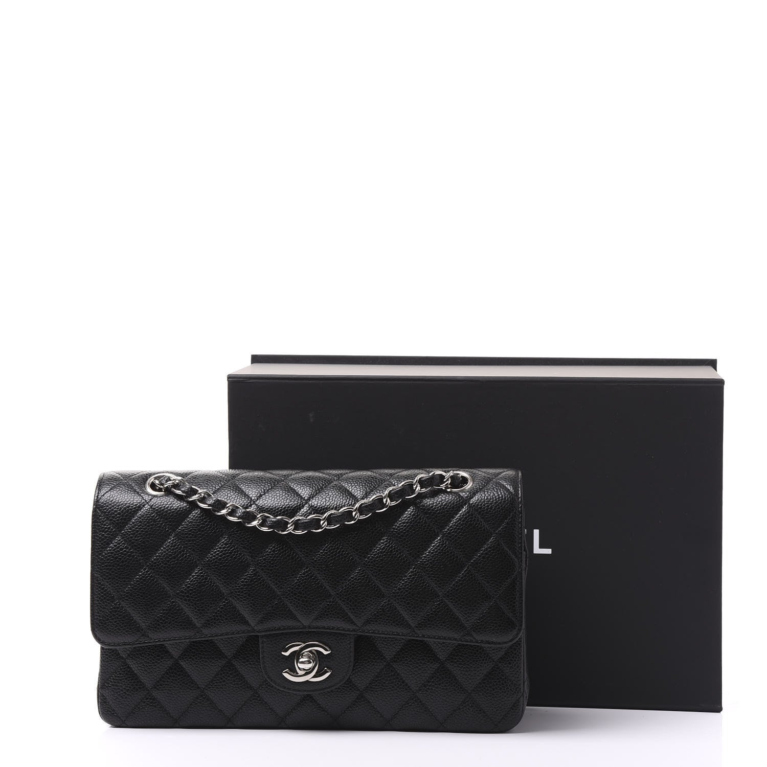 Chanel Caviar Quilted Medium Double Flap Black 10 of 10