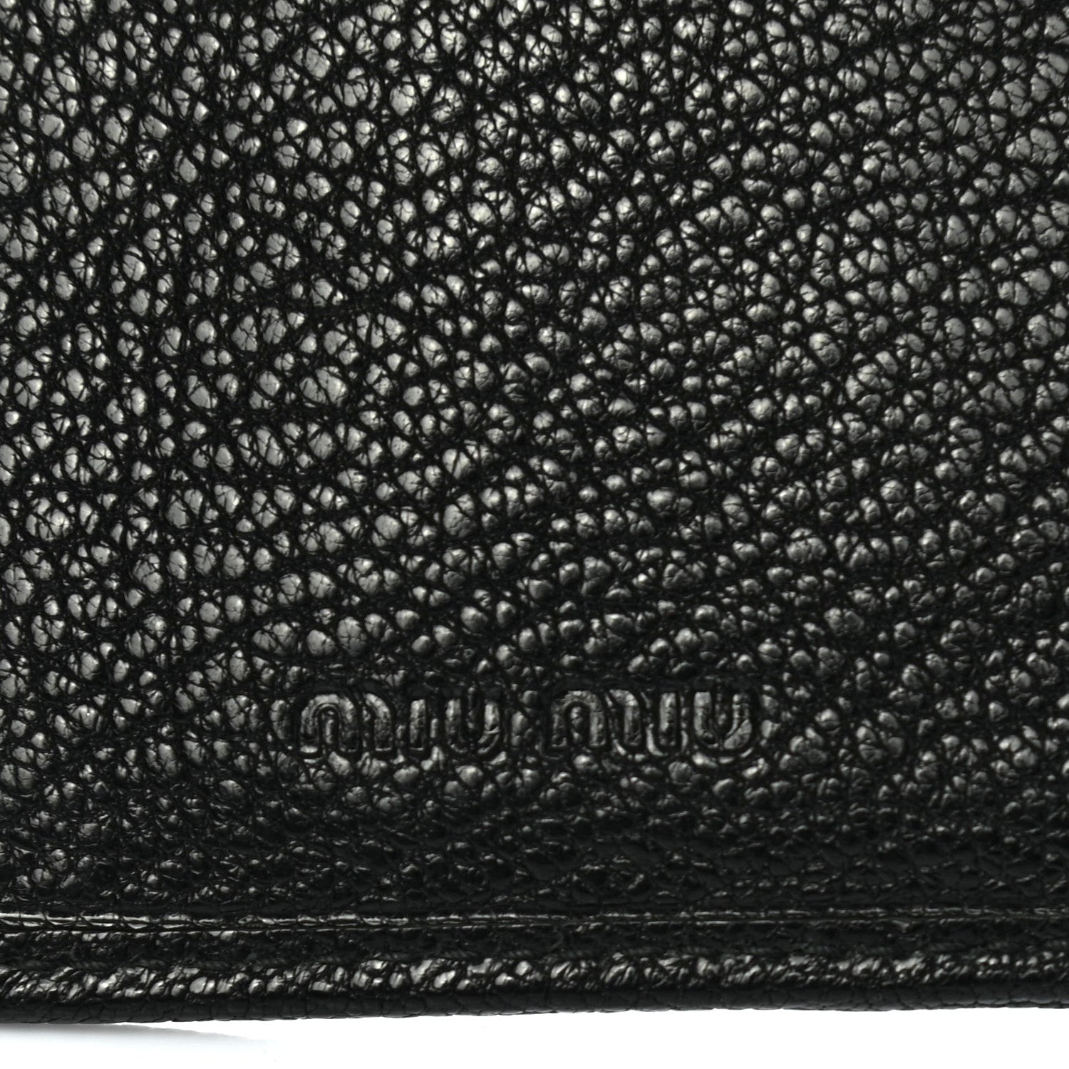 Miu Miu Goatskin Madras Bi-Color Bi-Fold Wallet Rosa Black 6 of 8