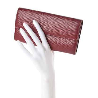 Louis Vuitton Epi Sarah Wallet Rubis 2 of 14