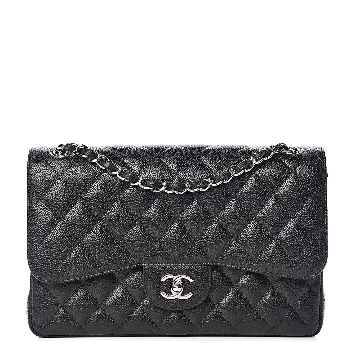Chanel Caviar Quilted Jumbo Double Flap Black 1 of 9