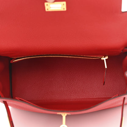 Hermes Togo Kelly Retourne 25 Rouge De Coeur 5 of 10
