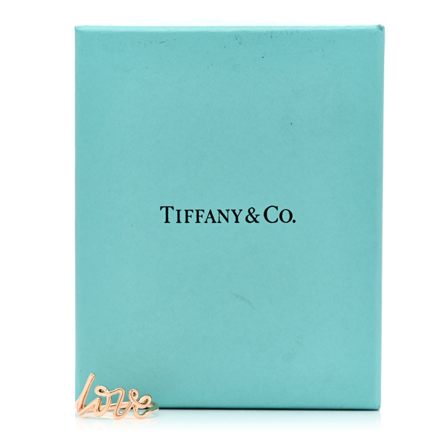 Tiffany 18K Rose Gold Paloma's Graffiti Love Ring 55 7.25 6 of 6