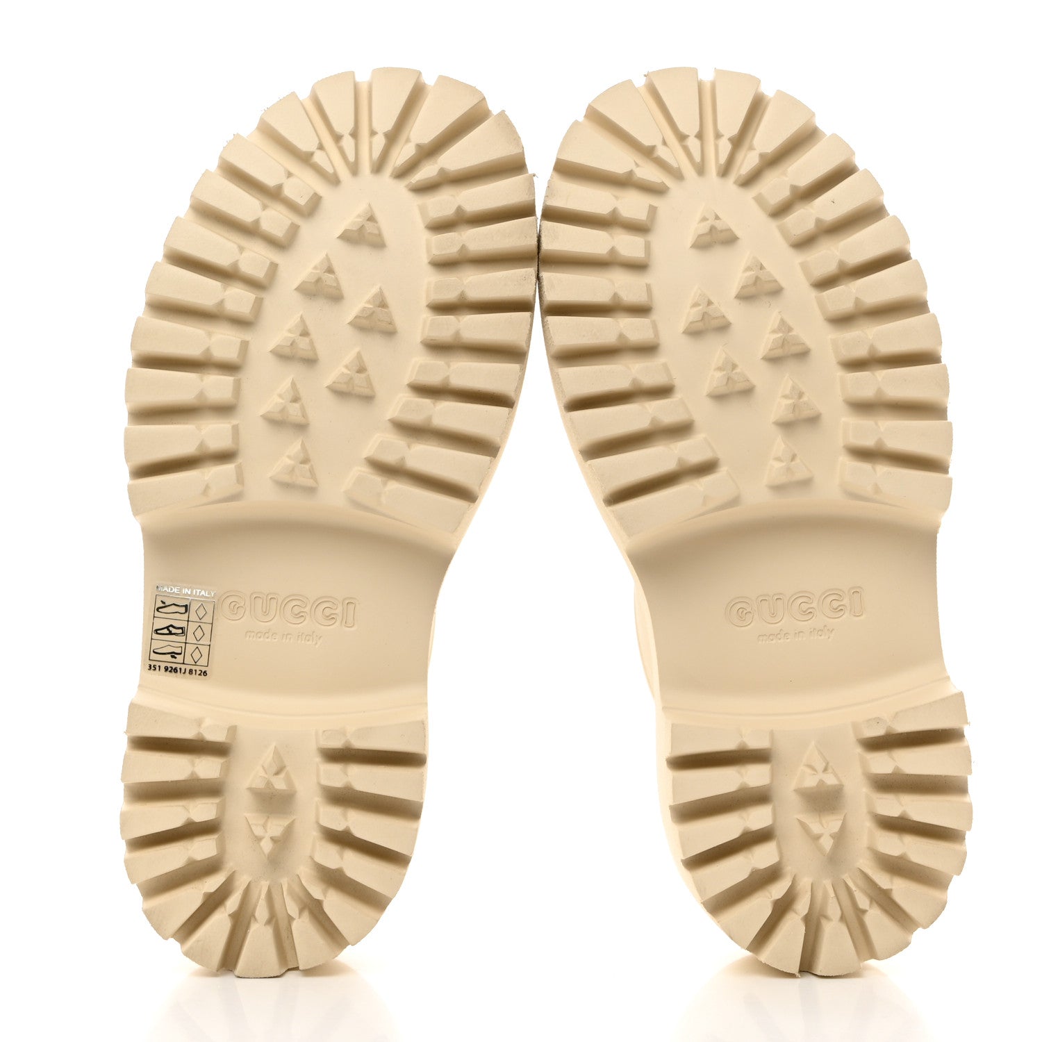 Gucci Rubber GG Monogram Perforated Elea Platform 55mm Lug Sole Sandals 36 Mystic White 5 of 9