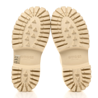 Gucci Rubber GG Monogram Perforated Elea Platform 55mm Lug Sole Sandals 36 Mystic White 5 of 9