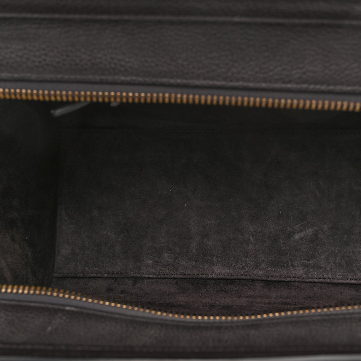 Drummed Calfskin Micro Luggage Liquorice