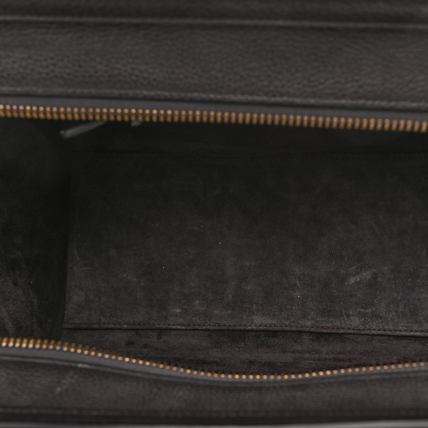Celine Drummed Calfskin Micro Luggage Liquorice 5 of 9