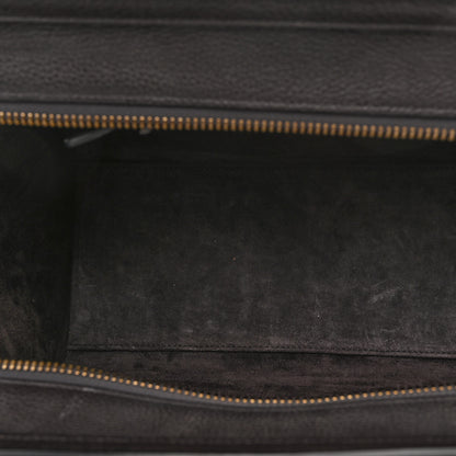 Celine Drummed Calfskin Micro Luggage Liquorice 5 of 9