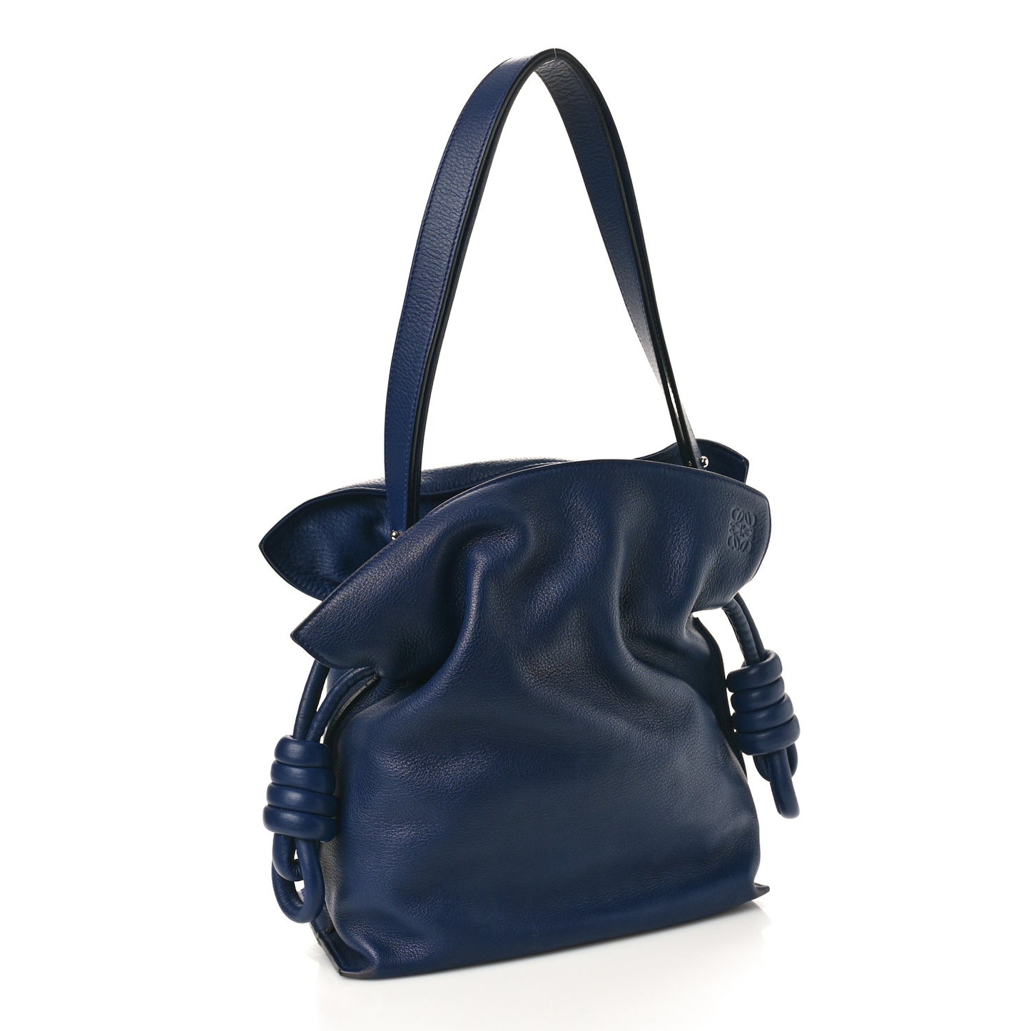 Calfskin Flamenco Knot Bag Navy