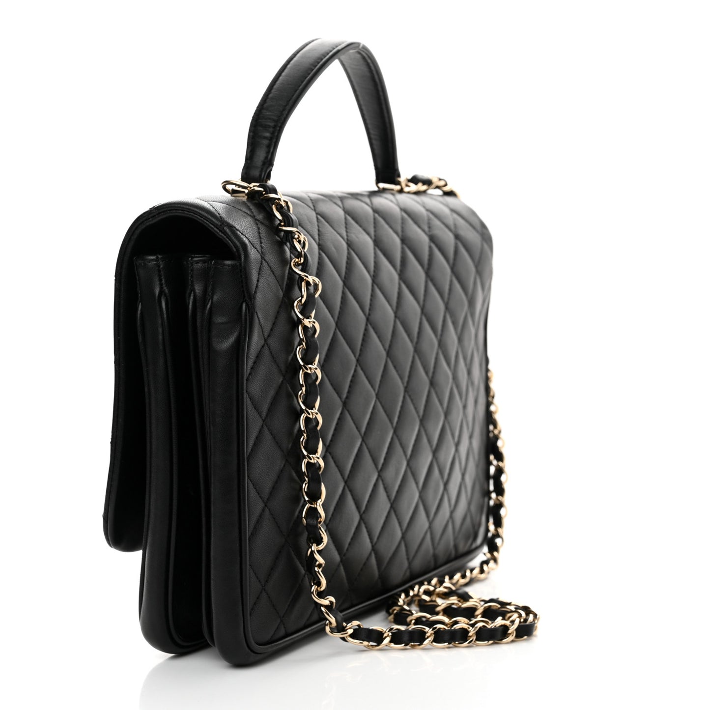 Lambskin Quilted Medium Citizen Chic Flap Black
