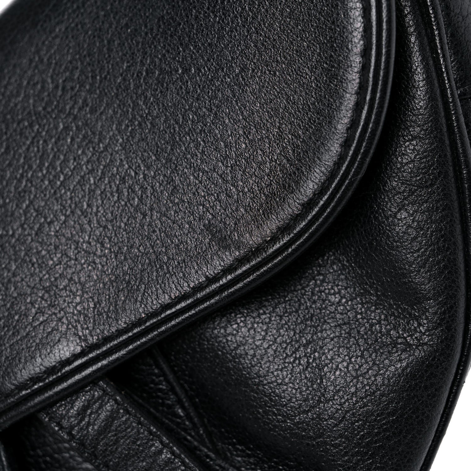 Christian Dior Calfskin Saddle Bag Black 24 of 25