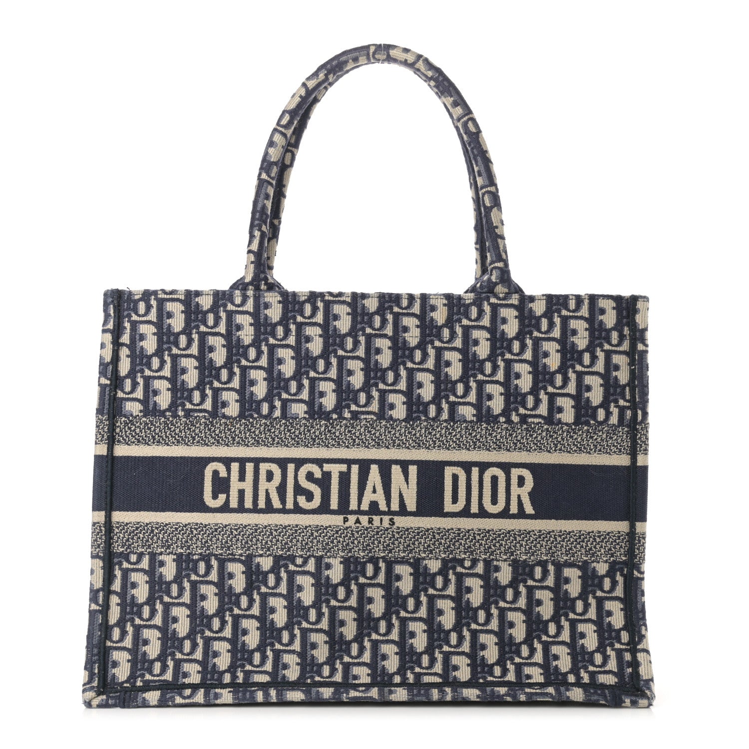 Christian Dior Oblique Medium Book Tote Blue Multicolor 1 of 12