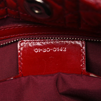 Christian Dior Patent Cannage Large Dior Soft Shopping Tote Red 9 of 9