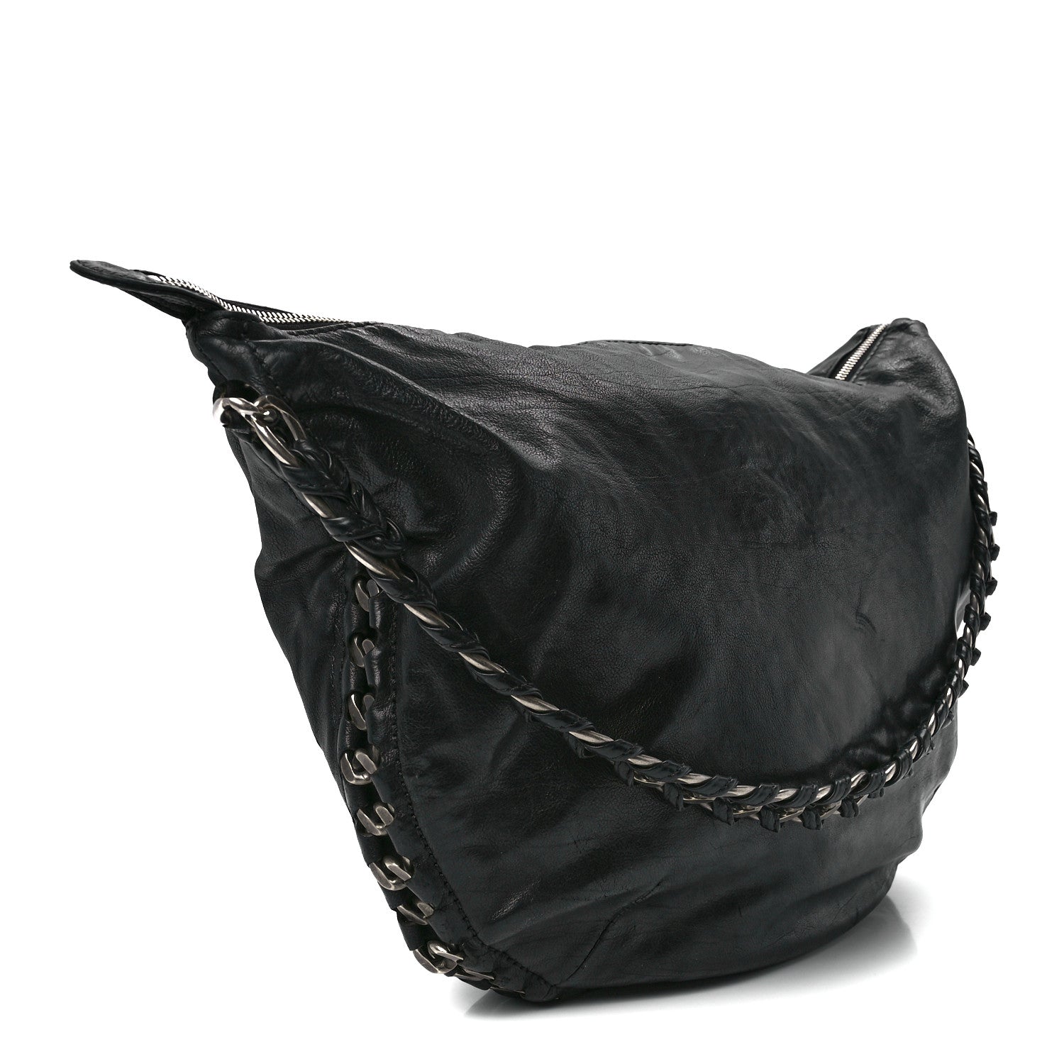 Chanel Calfskin Modern Chain Hobo Black 3 of 10