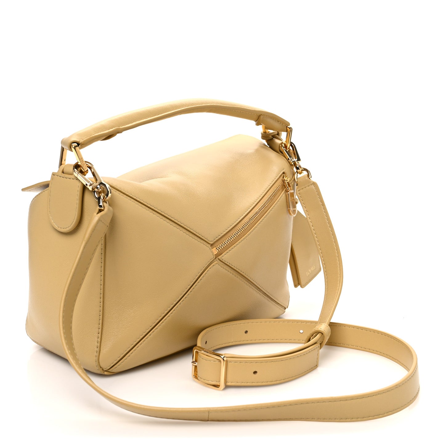 Calfskin Small Puzzle Bag Dark Butter