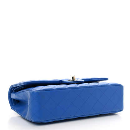 Chanel Lambskin Quilted Medium Double Flap Blue 4 of 12