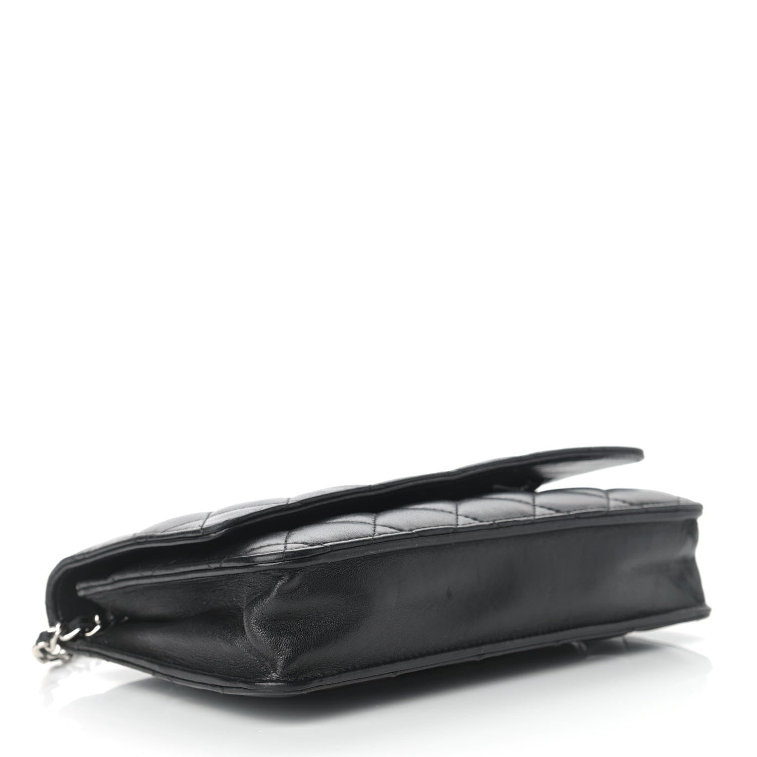 Chanel Lambskin Quilted Wallet On Chain WOC Black 4 of 14