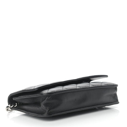 Chanel Lambskin Quilted Wallet On Chain WOC Black 4 of 14