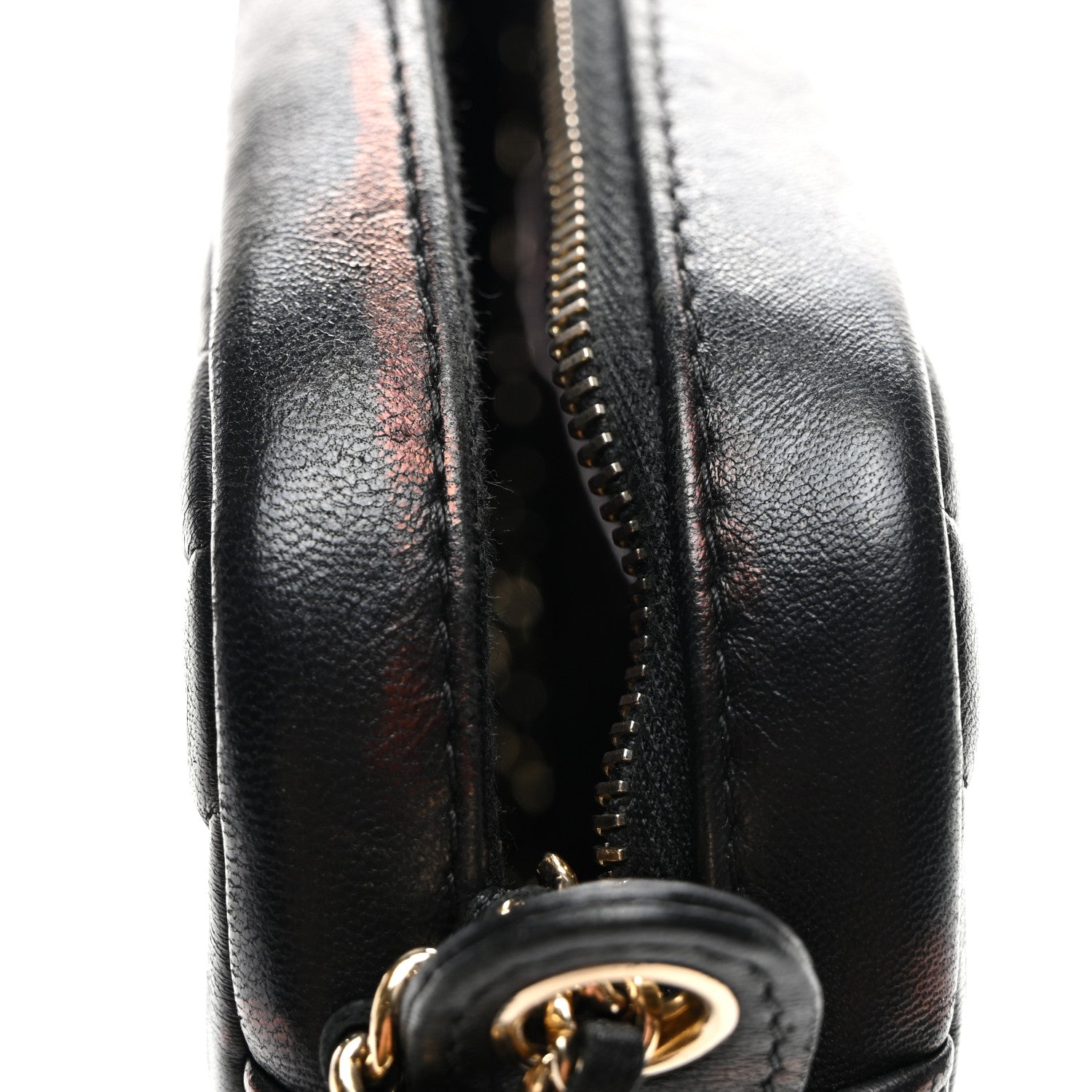 Chanel Lambskin Chevron Quilted Camera Case Black 11 of 11