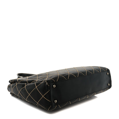 Chanel Calfskin Wild Stitch Large Tote Black 4 of 10