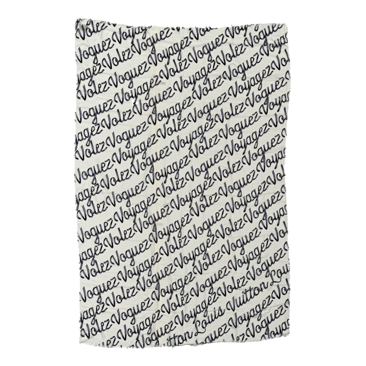 Louis Vuitton Silk Wool Volez Voguez Voyagez Stole 1 of 3