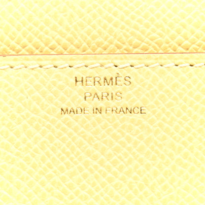 Hermes Epsom Constance Long Wallet To Go Wallet Jaune Poussin 9 of 11