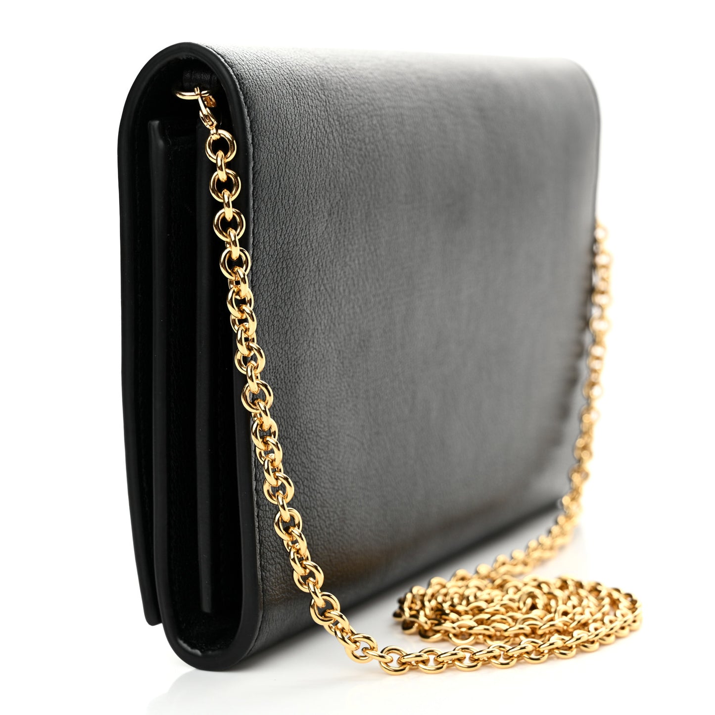 Calfskin Monogram Belle de Jour Chain Clutch Black