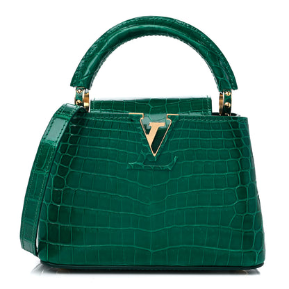 Louis Vuitton Crocodile Mini Capucines Emeraude 1 of 10