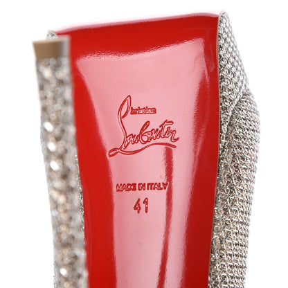 Christian Louboutin Glitter Diams Fetish Peep 140 Pumps 41 Colombe 6 of 8