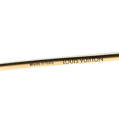 Louis Vuitton Metal LV Charm Cat Eye Sunglasses Z1720U Gold 5 of 7