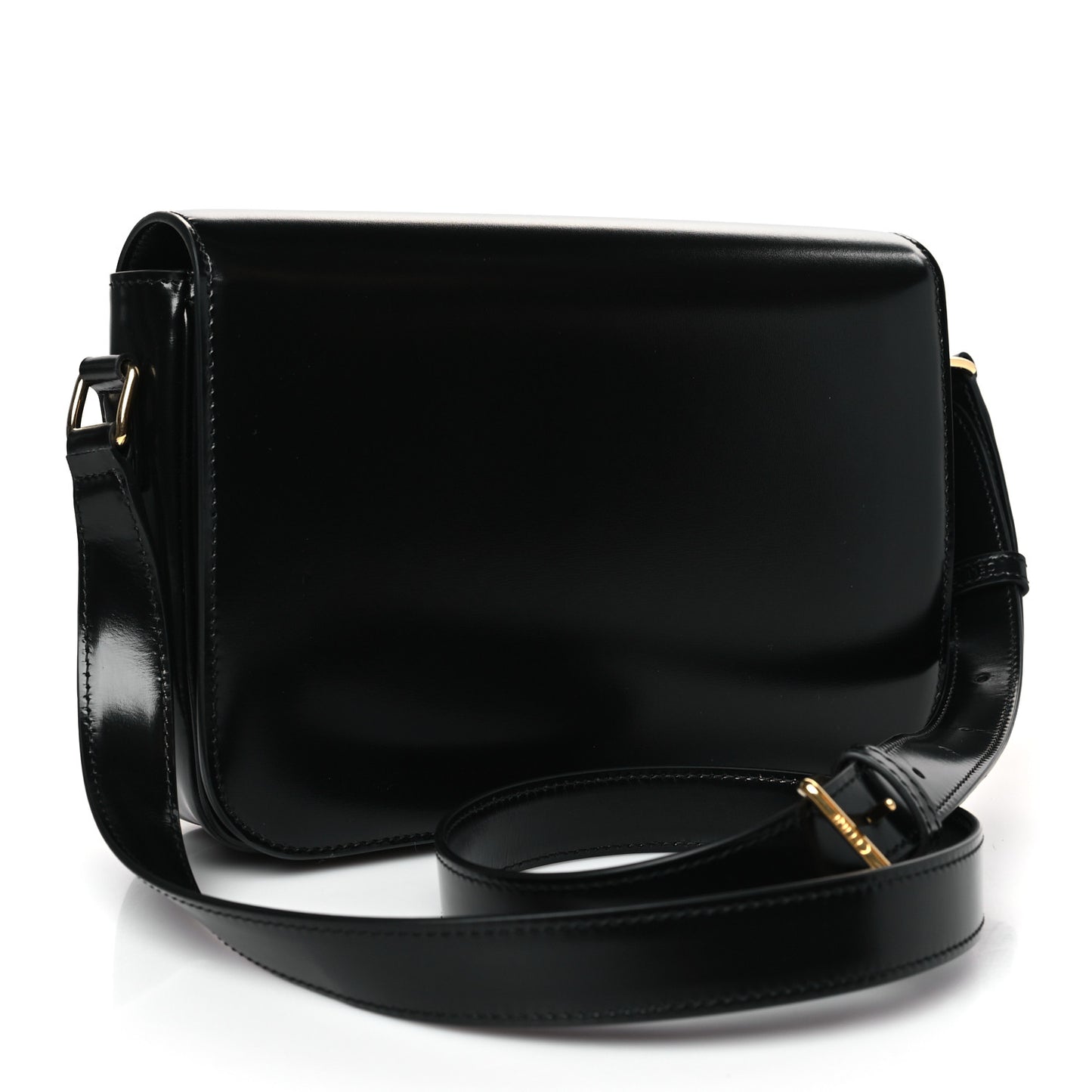 Shiny Calfskin Medium Triomphe Black