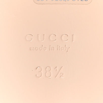 Gucci Monogram Jumbo GG Malaga Kid Womens Princetown Slippers 38.5 Camel Ebony New Acero Beige 7 of 10