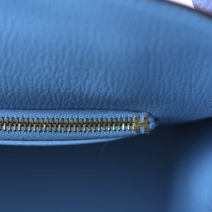 Hermes Chevre Mysore Horseshoe Birkin 30 Rose Shocking Celeste 19 of 34