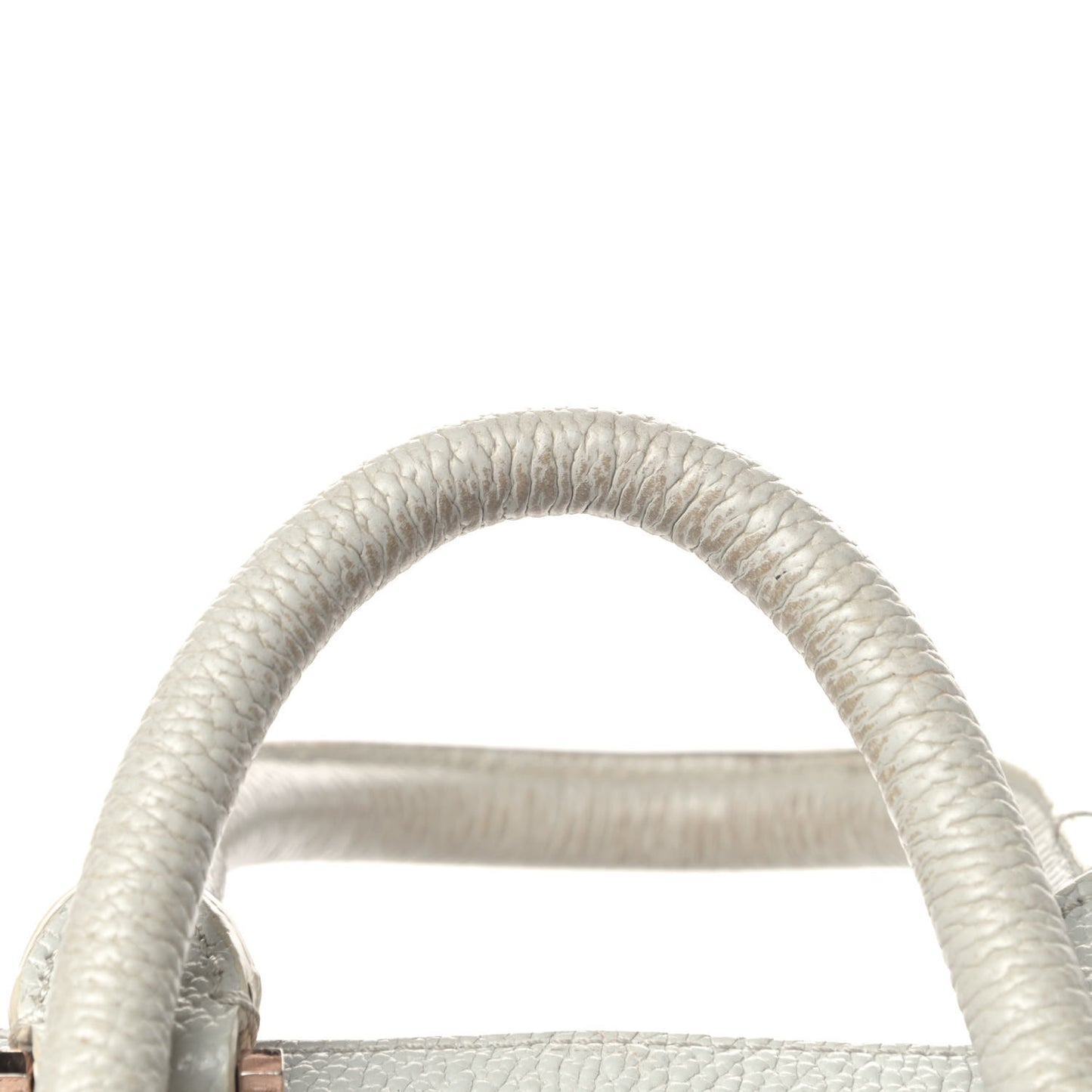 Pebbled Calfskin Small Emile Grey Rose Gold Hardware