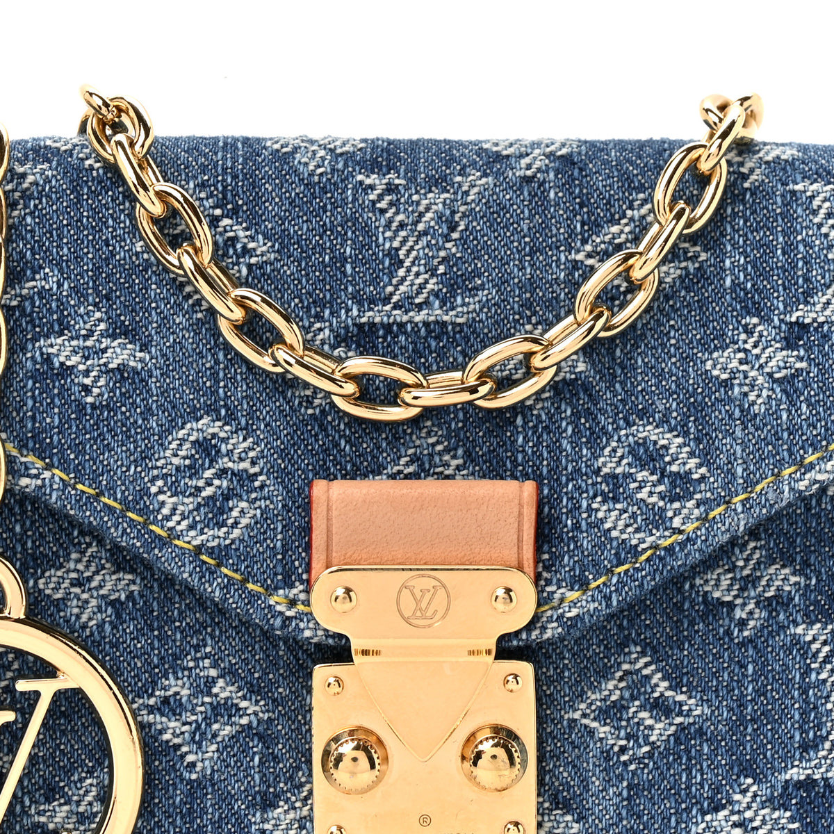 Denim Monogram Pouch Metis Belt Blue