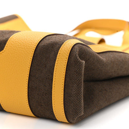 Hermes Canvas Calfskin Petit H Monsieur B Bag Jaune 9 of 9