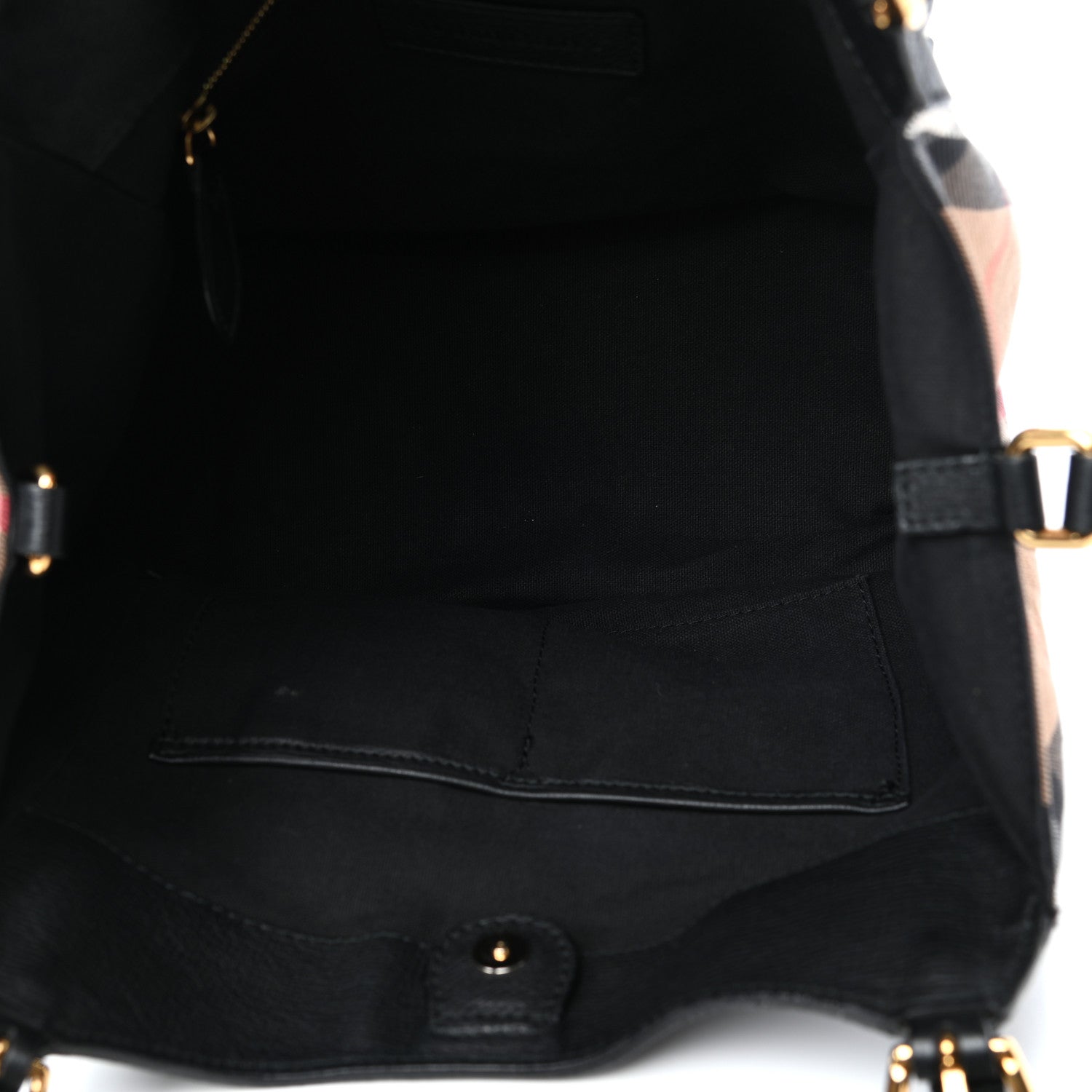 Burberry Grainy Calfskin House Check Small Canterbury Black 5 of 9