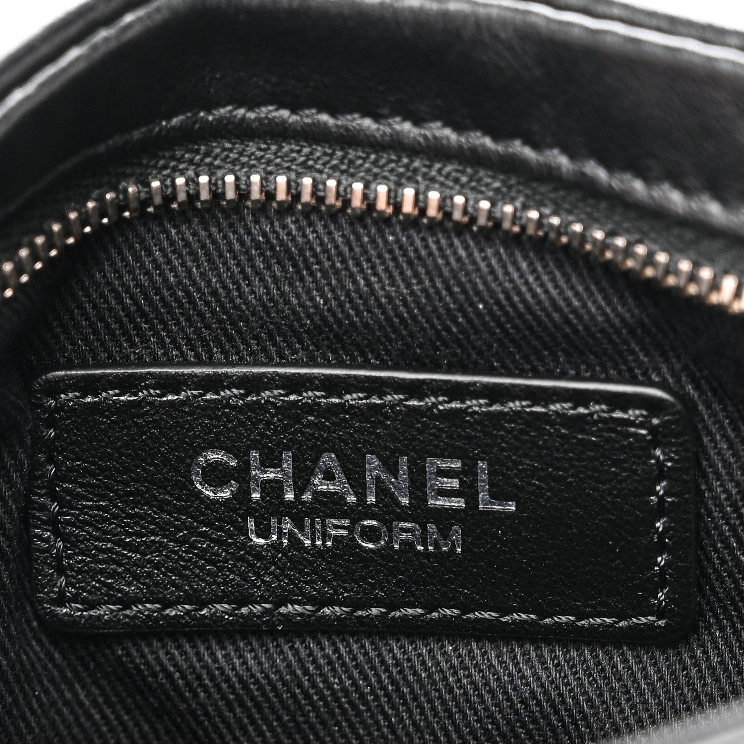 Chanel Lambskin Quilted Uniform Crossbody Bag Black 6 of 11