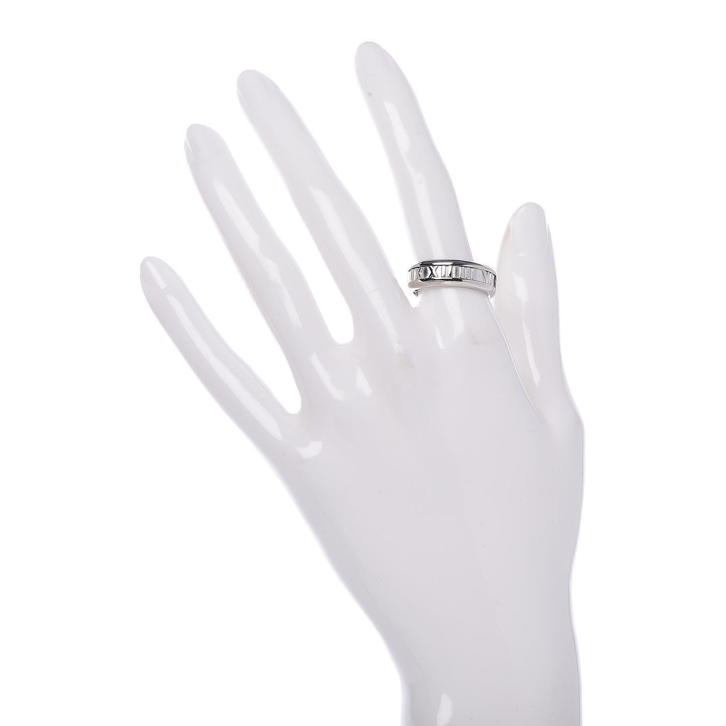 18K White Gold Atlas Ring 56 7.5