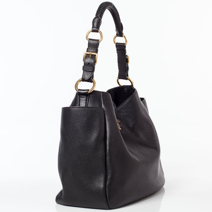 Prada Vitello Daino Hobo Nero Black 4 of 10