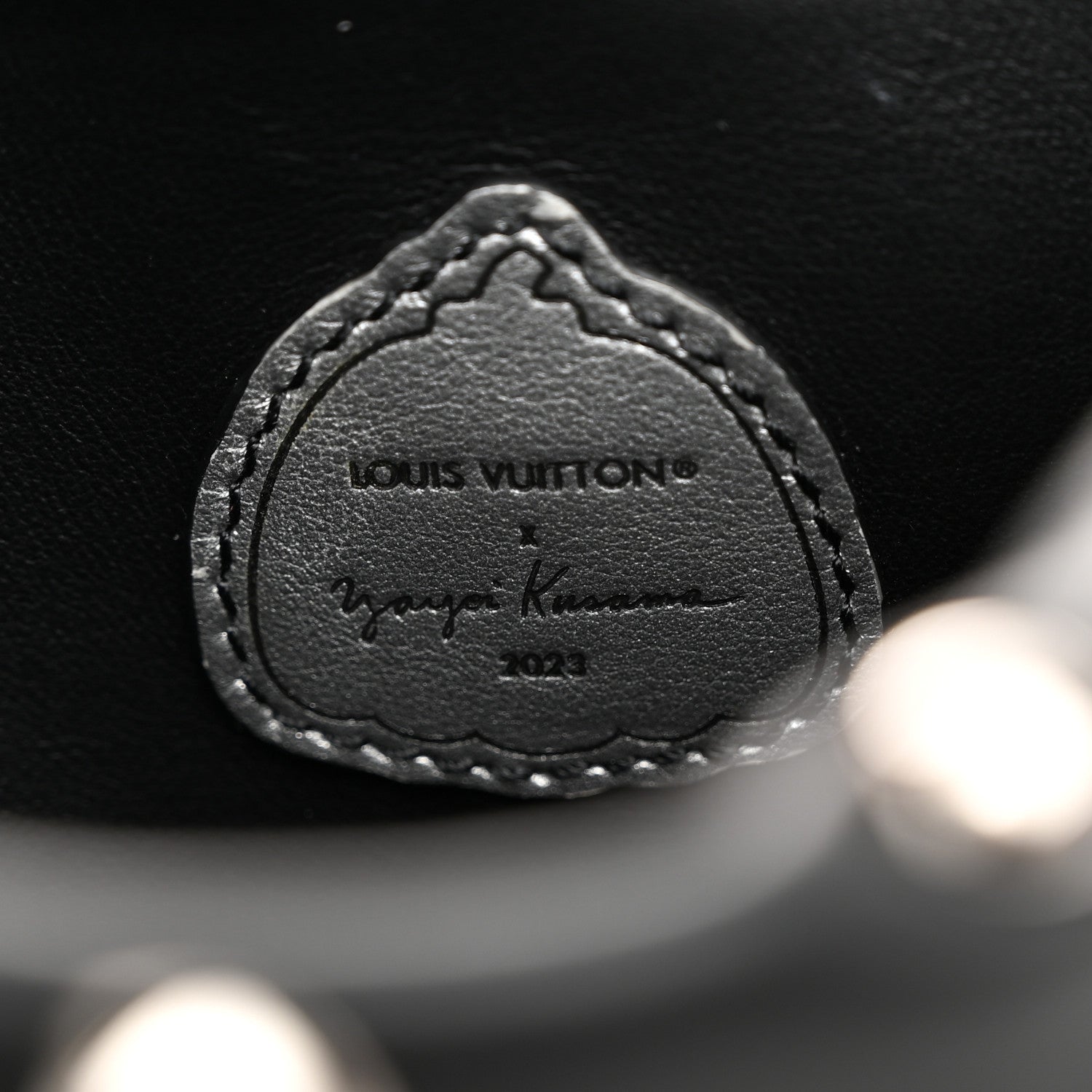Louis Vuitton LV X YK Calfskin Brass Metal Dots Side Trunk Black 6 of 11