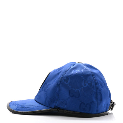 Gucci Econyl Nylon Monogram Off The Grid Baseball Hat L Orient Blue Black 5 of 14
