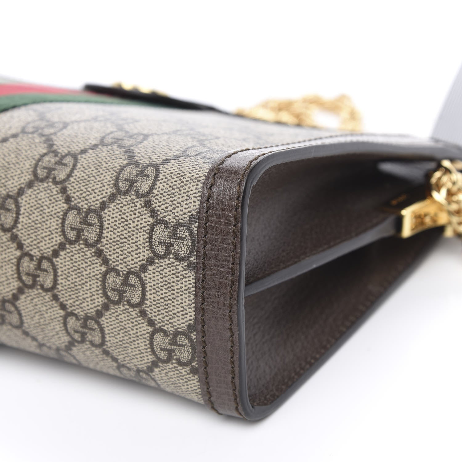 Gucci GG Supreme Monogram Web Small Ophidia Chain Shoulder Bag Brown 9 of 9