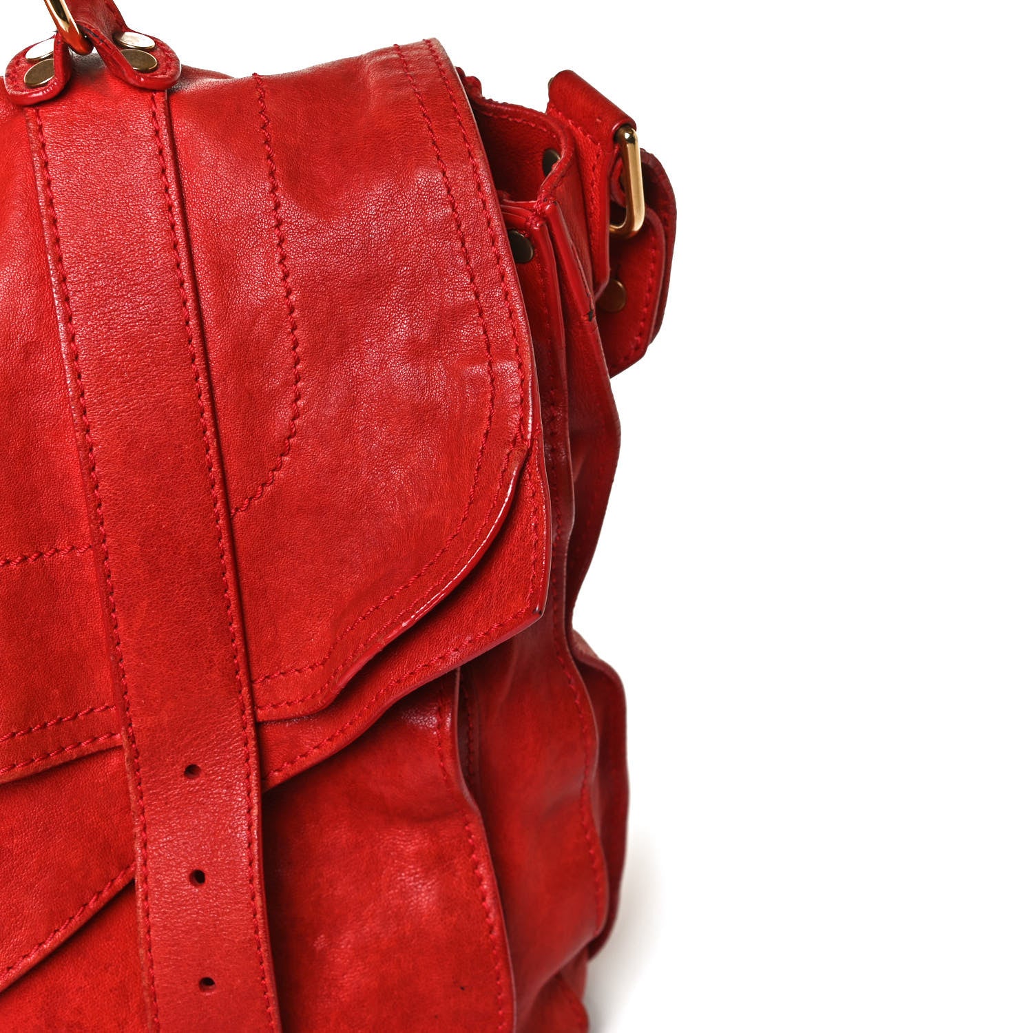 Proenza Schouler Lambskin PS1 Extra Large Satchel Lipstick Red 13 of 41