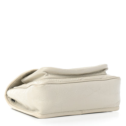 Saint Laurent Crinkled Calfskin Matelasse Monogram Baby Niki Chain Satchel Crema Soft 4 of 8