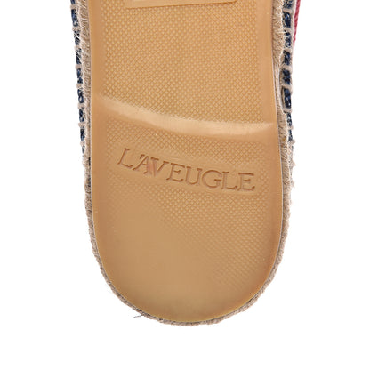 Gucci Canvas Sylvie Stripe Logo Womens Espadrilles 36 Mystic White Hibiscus Red Maritime 9 of 10